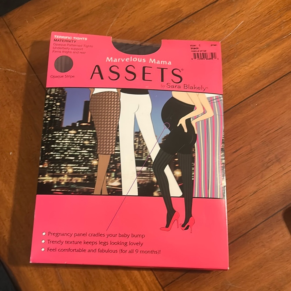 Marvelous Mama Assets MATERNITY tights black size 1 brand new